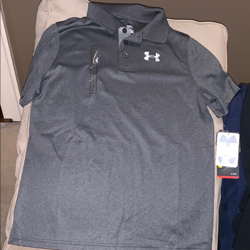 NWT-Under Armour youth golf/polo shirt